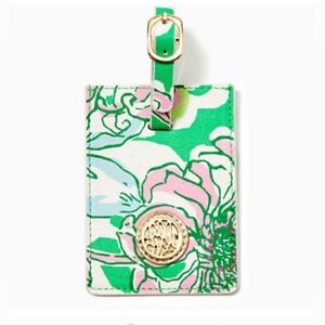 NEW luggage tag spearmint blossom views Lilly Pulitzer travel carry on suitcase